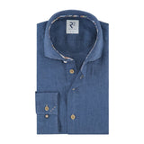 R2 Amsterdam Linen Shirt Dark Kobalt