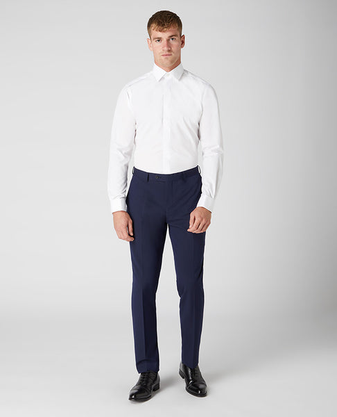 Remus Uomo Double Cuff Cover Button Shirt White