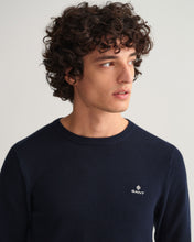Load image into Gallery viewer, Cotton Piqué Crew Neck Sweater 8030521/ 433 Evening Blue
