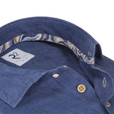 R2 Amsterdam Linen Shirt Dark Kobalt
