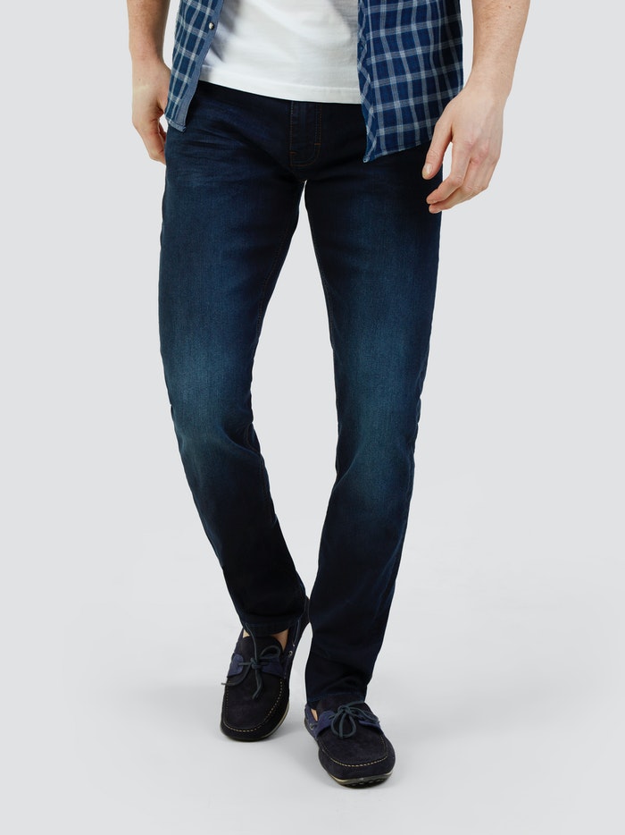JERRY SLIM, 5 POCKET JEAN, BLUE BLACK