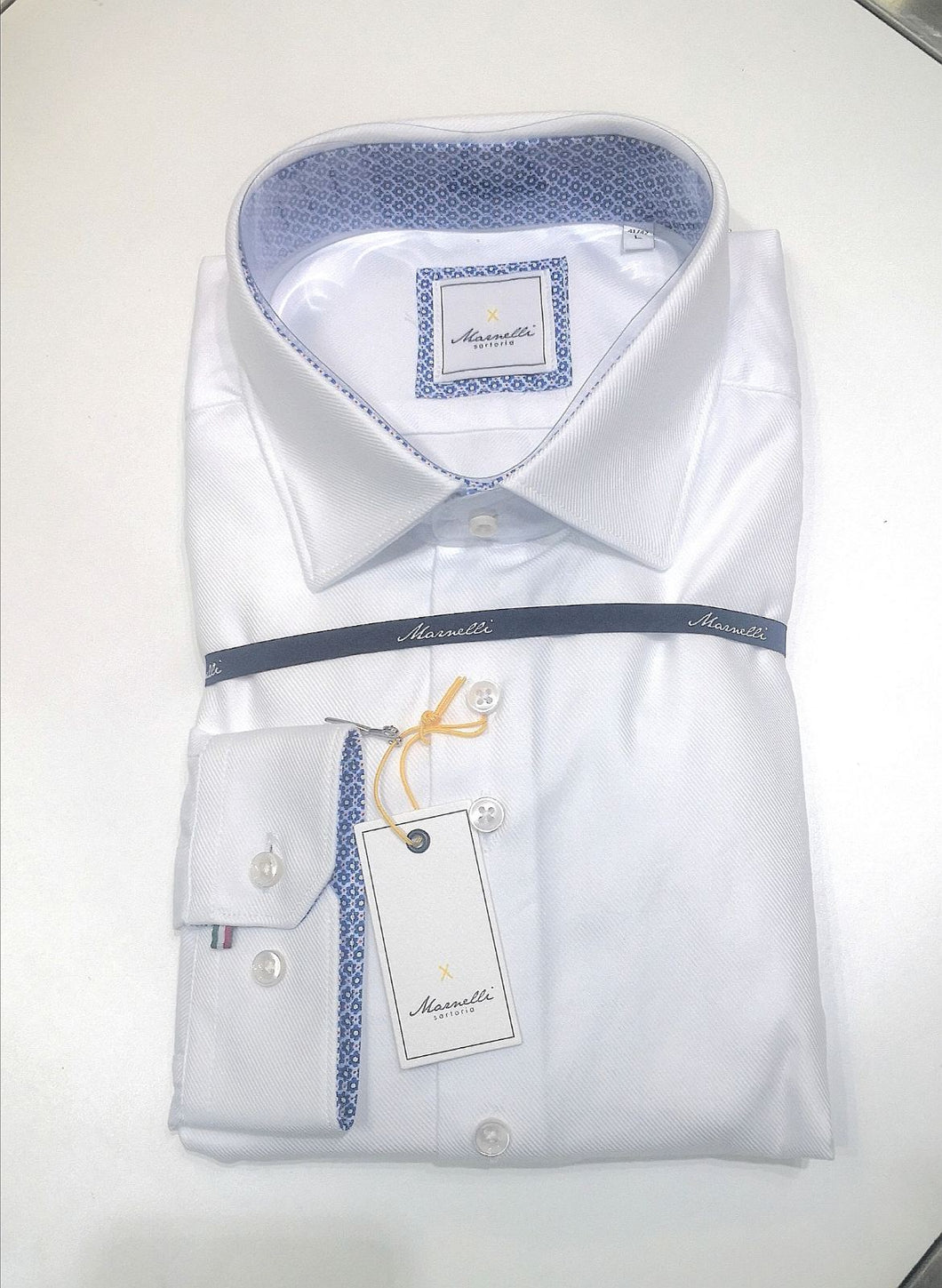 Marnelli shirt Joe A01/Rib 081 White