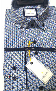 Marnelli Shirt Servo X01/Dot 096 Blue