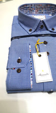 Load image into Gallery viewer, Marnelli shirt Servo X01/Gingaham 084 Dark Blue
