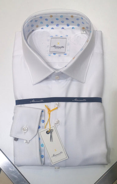 Marnelli Ribbed Shirt White